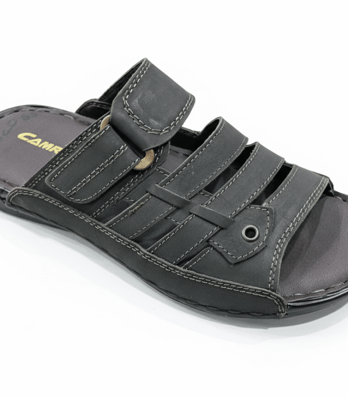 Men’s Elite Camra Stitched Comfort Sandals – Premium Multi-Strap Slides