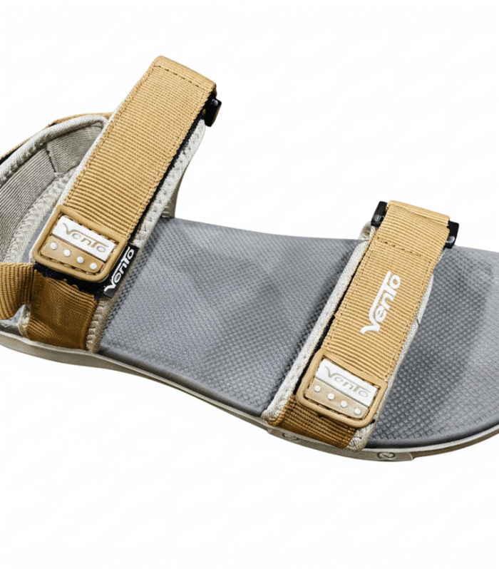 Men’s Premium Cross-Strap Comfort Sandals – Pebble Grain Leather Texture